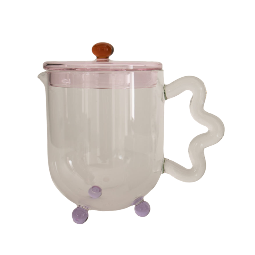 The Qi Bloom Glass Teapot Multicolor 650 ml