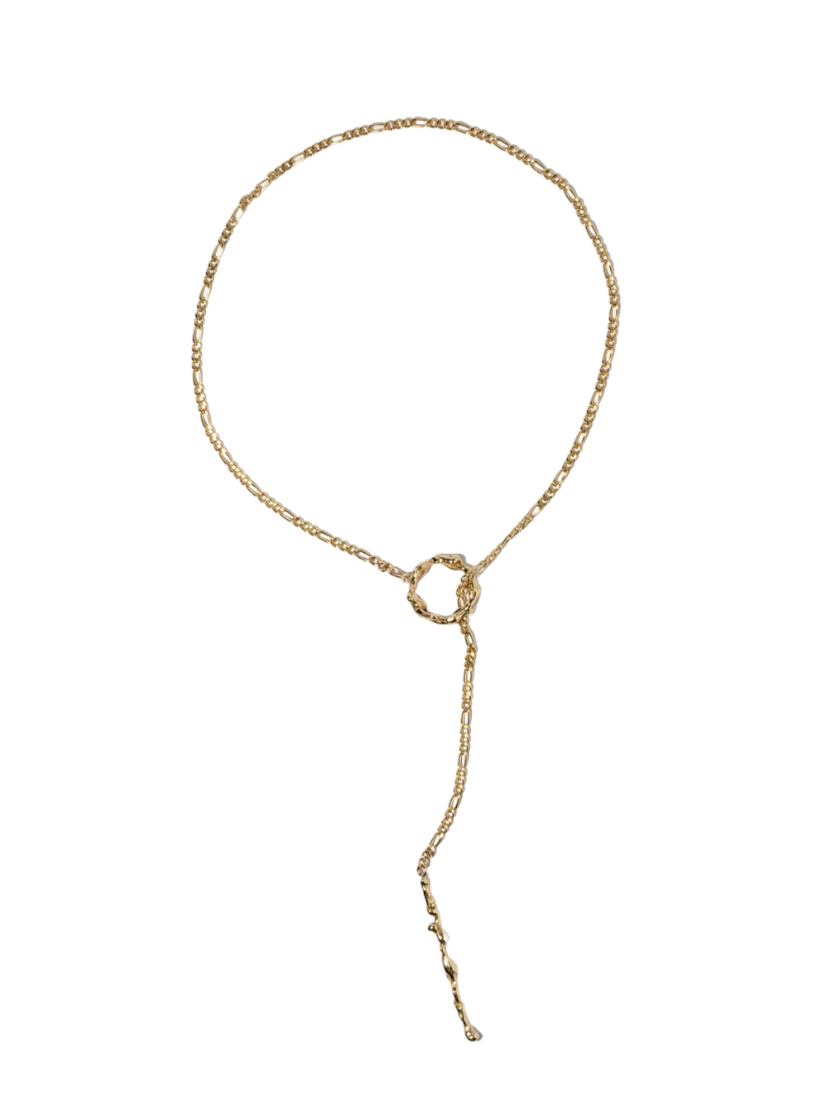 LAVA Lariat Necklace in Bronze